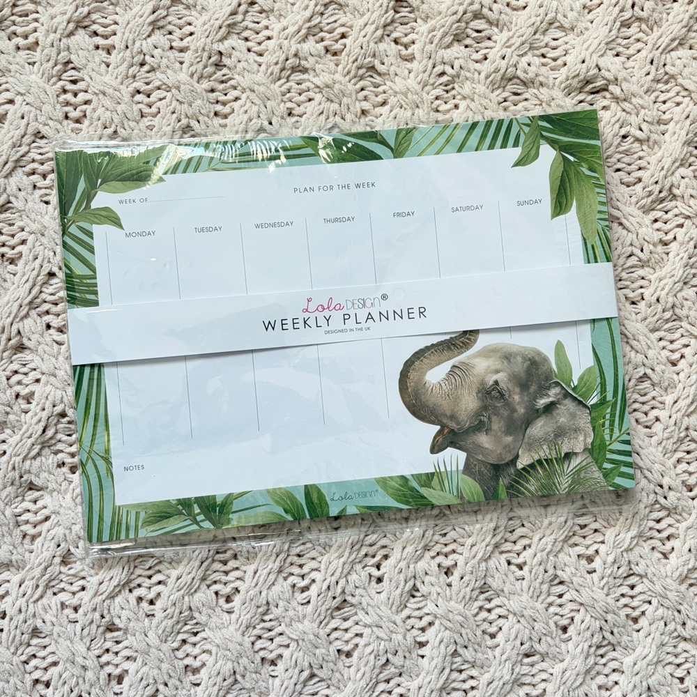 NWT Elephant Planner Pad - Weekly Planner Stationary - *$5 add on*